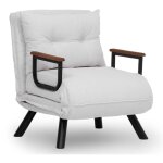 Cotecosy - fauteuil convertible en tissu effet bouclette sando