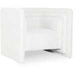Cotecosy - fauteuil moderne style cubique fredonia tissu bouclette crème Cotecosy - fauteuil moderne style cubique fredonia tissu bouclette crème