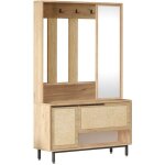 Cotecosy - meuble d'entre en agglomr et effet cannage only