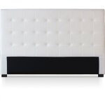 Tte de lit capitonne luxor 180cm tissu bouclette crme