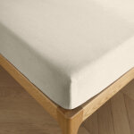Drap housse 140 x 190 cm bonnet 30 cm prémium pour lit 2 places - prémium sable Drap housse 140 x 190 cm bonnet 30 cm prémium pour lit 2 places - prémium sable