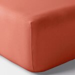 Coton pur - drap housse percale 'julian' avec bonnet 35 cm toutes dimensions julian terracotta - 140 ... Coton pur - drap housse percale 'julian' avec bonnet 35 cm toutes dimensions julian terracotta - 140 ...