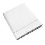 Coton pur - drap plat percale de coton peign 'julian' toutes dimensions julian neige - 240 x 300 cm ...