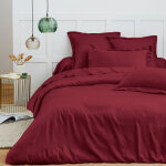 Housse de couette 240 x 220 cm prémium pour lit 2 places - prémium grenat Housse de couette 240 x 220 cm prémium pour lit 2 places - prémium grenat