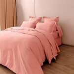 Coton pur - housse de couette percale de coton peigné 'julian' toutes dimensions julian rose poudré - ... Coton pur - housse de couette percale de coton peigné 'julian' toutes dimensions julian rose poudré - ...