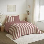 Parure de draps 4 pièces pour lit 140 x 190 cm deauville pourpre Parure de draps 4 pièces pour lit 140 x 190 cm deauville pourpre