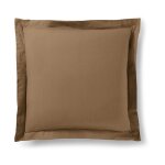 Taie d'oreiller 'pr�mium' toutes dimensions - pr�mium taupe - 63 x 63 cm volant plat piqu�