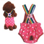 Couches pour chiennes, culottes hygi�niques lavables et r�utilisables, bretelles �lastiques r�glables ...