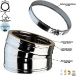 Coude 15 degr�s conduit double paroi isol� edilinox - diam�tre 100 mm