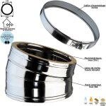 Coude 15 degr�s conduit double paroi isol� edilinox - diam�tre 130 mm
