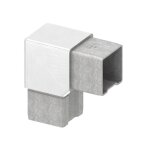Coude angulaire 90 inox pour carr creux de 40x40x2mm extrieure, garde corps, balustrade, rampe d'escalier ...