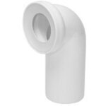 Coude blanc akces pour wc, angle 110�, 90�, r�f�rence 11084, �vacuation des eaux us�es