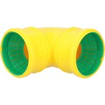 Coude de drainage pp 90 degrés dn / od 72 - 100 mm double emboîture, universel, jaune Coude de drainage pp 90 degrés dn / od 72 - 100 mm double emboîture, universel, jaune