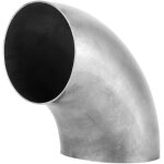 Coude d'�chappement en acier inoxydable � 90 degr�s pour mandrin � rayon ultra serr� de 3 po