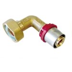 Coude femelle � sertir multicouche �20 - �crou tournant femelle 1 / 2'' (15 / 21) - tiemme