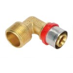 Coude m�le � sertir multicouche �26 - m�le 1'' (26 / 34) - tiemme