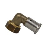 Henco - coude multicouche laiton  sertir crou libre femelle 3 / 4' (20 / 27) - 26 x 3, 0
