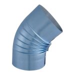 Joncoux coude pliss� de 45� d'angle et alumini� pour conduit de raccordement - diam�tre 153 mm - mod�le ...
