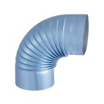 Joncoux coude pliss� de 90� d'angle et alumini� pour conduit de raccordement - diam�tre 139 mm - mod�le ...