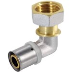 Coude à sertir écrou libre multicouche Ø16 f20x27 3 / 4 boutté Coude à sertir écrou libre multicouche Ø16 f20x27 3 / 4 boutté