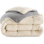 - couette 140x200 cm polaire biface gris et cr�me 400 gr