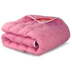 Couette 220x240 cm toute l'anne microfibre antiallergique silicone rose