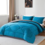 Couette 300gsm en microfibre, �dredon lit 1 personne 155x220 cm, toutes 4 saisons et hiver pour lit 90x190, ...