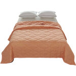 Couette �t� coton lav� imprim�, king size, respirante, matelass�e, lavable toutes saisons