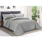Couette en fausse fourrure douce spiga gris 2 double