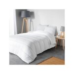 Couette d?hiver 240x260 cm chaude douce et antibact�rien 400gsm pour lit 2 personne - coloris blanc