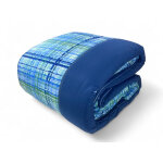 Couette d'hiver tyrolienne texture bleue - couette chaude en microfibre hypoallerg�nique 300gr - made ...