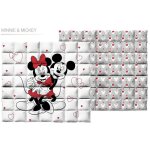 Couette imprime rversible 240x220 mickey et minnie mouse