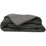 Couette l�g�re r�versible bicolore en microfibre 200 gr / m� gris clair 140x200 cm