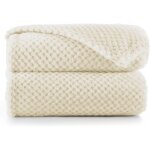 Couette en microfibre couverture polaire plaid couvre - lit polaire doux de style scandinave henry, microfibre ...