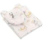 Couette ours en peluche avec rembourrage et oreiller profilé - ensemble 2 pièces - ballons Couette ours en peluche avec rembourrage et oreiller profilé - ensemble 2 pièces - ballons