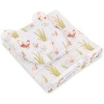 Couette ours en peluche avec rembourrage et oreiller profil - ensemble 2 pices -  la campagne