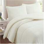 Couette polaire microfibre doubl� sherpa 180x260 cm bicolore beige, par soleil d'ocre