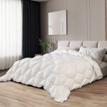 The white stone - couette toutes saisons avec clips 180 x 200 cm - couette 150g + couette 250g - rembourrage ...
