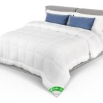 Vounot - couette temp�r�e 220x240cm 300gsm blanc - couette chaude douce respirante en microfibre - certifi�e ...