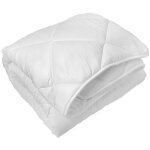 Couette au toucher peau de p�che en microfibre blanc 160x220 cm