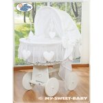 Couffin � capuche - am�lie blanc + linge de lit blanc