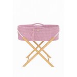 Couffin fait main boho avec support - rose