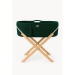 Couffin fait main boho avec support - vert bouteille Couffin fait main boho avec support - vert bouteille