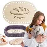 Couffin mose 24x16 cm oval panier bas pain pain base crochet
