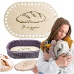 Couffin mo�se 24x16 cm oval panier bas pain pain base crochet