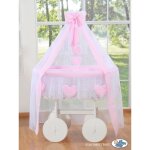 Couffin de mo�se avec baldaquin deluxe - am�lie rose