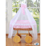 Couffin de mo�se avec baldaquin de luxe - bell amy pink