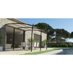 Couleurs du monde - pergola kyoto 3, 50x4m en aluminium avec toile fixe en polyester 300g / m² écru Couleurs du monde - pergola kyoto 3, 50x4m en aluminium avec toile fixe en polyester 300g / m² écru