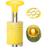 Coupe - ananas pour �plucher, �vider et trancher le fruit, acier inoxydable, outil de cuisine sans effort ...