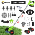 Coupe - bordure � batterie - 21v - coupe bordure sans fil avec 2 batteries - hauteur et angle r�glable ...